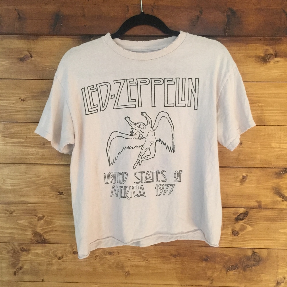 SOLD Brandy Melville Light Pink Led Zeppelin Shirt
